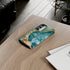 Aquamarine inspired Geode in Watercolor - Impact Resistant Phone Case